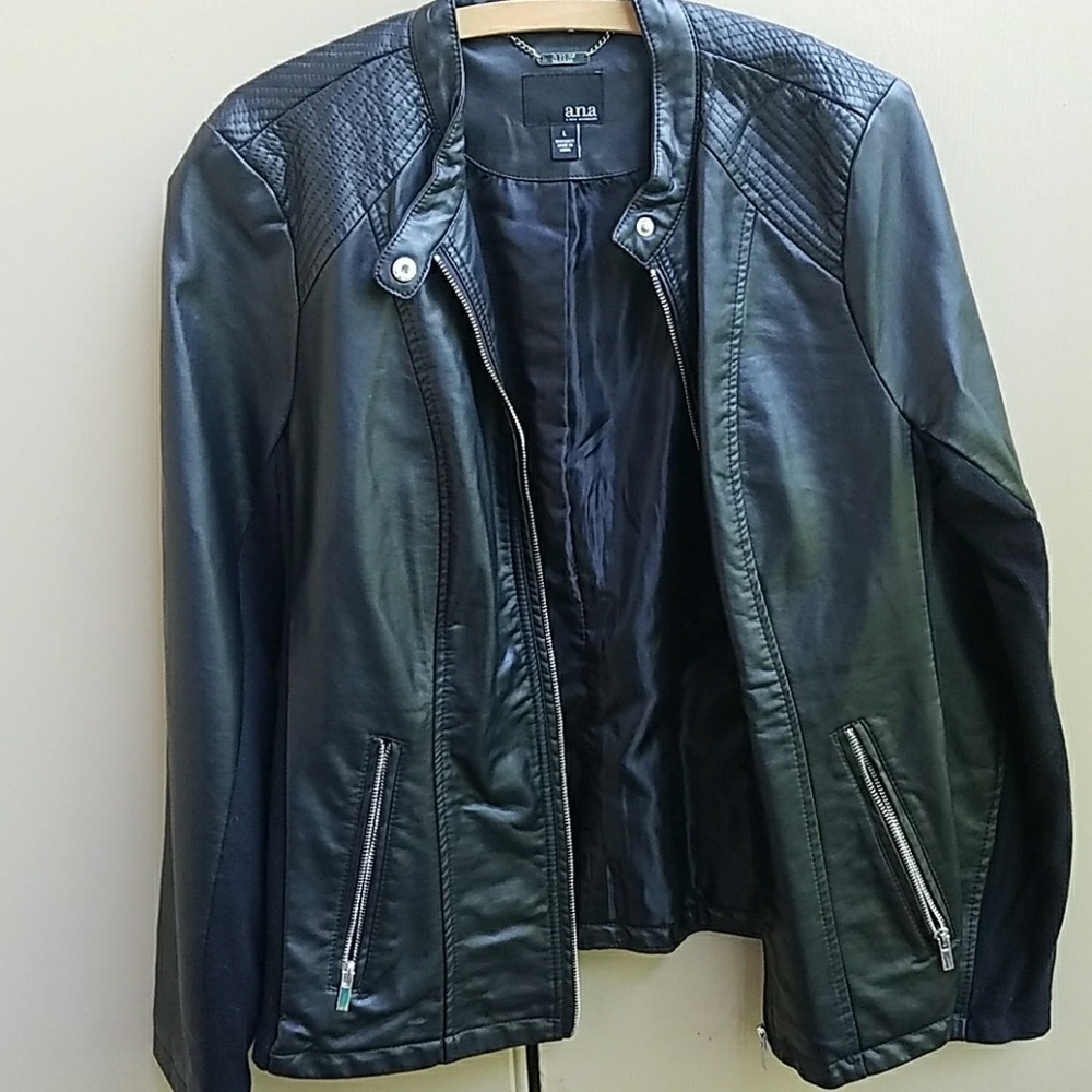 A.n.a black leather jacket large